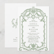 Mariage vert de l'âge orné victorien Grace Floral