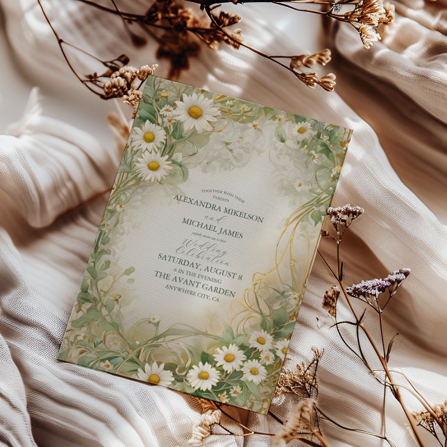Invitation Mariage vert d'ivoire (Créateur téléchargé)