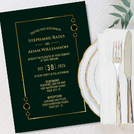 Invitation Mariage vert moderne
