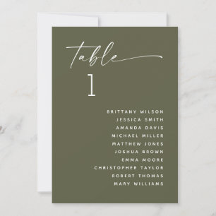 Invitation Mariage Vert Olive Assourdi   Plan de Table de la 