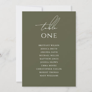 Invitation Mariage Vert Olive Assourdi Plan de Table Terreu