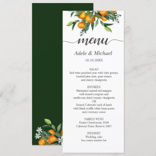 Invitation Mariage vert orange Tangerine Vibrant