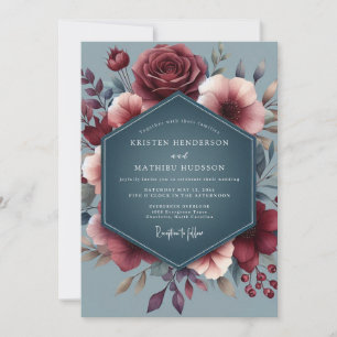 Invitation Mariage Vesper ardoise de Bourgogne