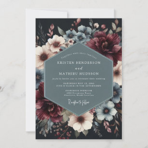 Invitation Mariage Vespéral Ardoise Bourgogne