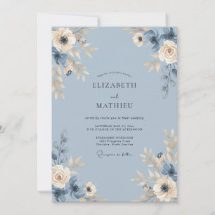 Invitation Mariage Vigne Azur Champagne