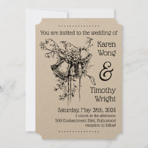 Invitation Mariage vintage Bells