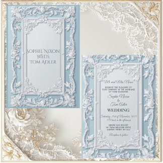 Invitation Mariage Vintage Campagne Française Shabby Chic Ble