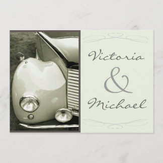 Invitation Mariage vintage classique de moteur