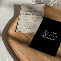 Mariage Vintage Élégant Noir et Blanc Ancien Argen