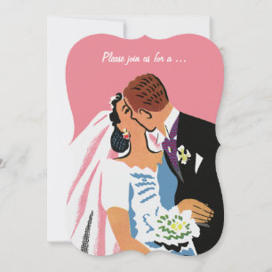 Invitation Mariage vintage, Fête des mariées de chambre de ma