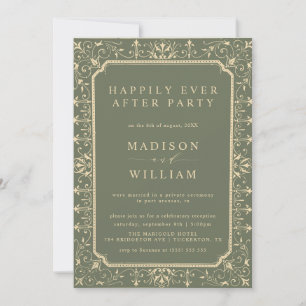 Invitation Mariage Vintage Livre Fugue Pour Toujours