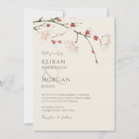 Mariage Vintage minimal en fleur de cerise