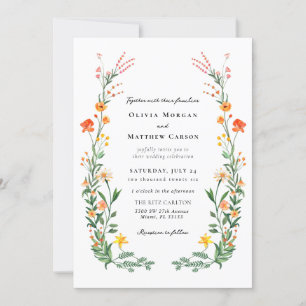 Invitation Mariage vintage Secret Garden