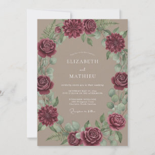 Invitation Mariage Vintage Terreux de Bourgogne