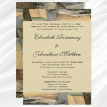 Mariage Vintage, Tons de Terre, Art Cubisme