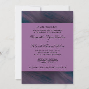 Invitation Mariage Violet Aubergine