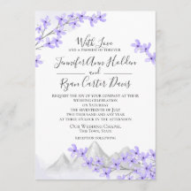 Mariage violet de la montagne Lilac