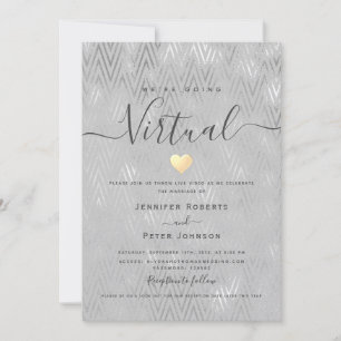 Invitation Mariage Virtuel Argent