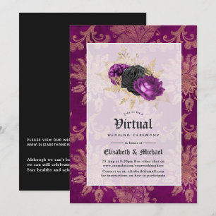 Invitation Mariage Virtuel Floral Gothique en Ligne