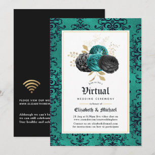 Invitation Mariage Virtuel Floral Gothique en Ligne