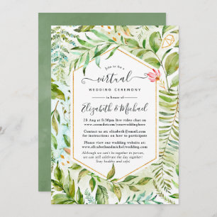 Invitation Mariage virtuel Geometry Crystal Online