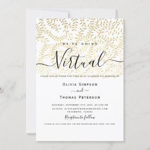 Invitation Mariage Virtuel Or