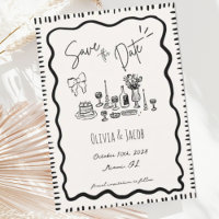 Mariage Wavy à la main de Whimsical tiré Bow