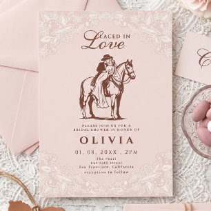 Invitation Mariage western rustique en dentelle d'amour Baby