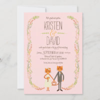 Mariage Whimsical Forest Cats (Blush)