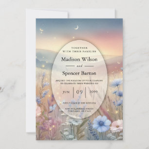 Invitation Mariage Whispers Fleur sauvage Lune