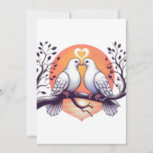 Invitation Mariage White Doves