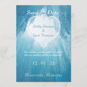 Invitation Mariage Winter Wonderland - Enregistrer la date