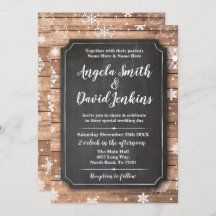 Mariage Winter Wood Wonderland Chalk Snowflakes