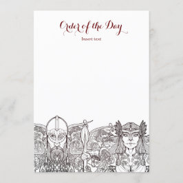 Invitation Mariage Woden & Fríge Ordre du jour
