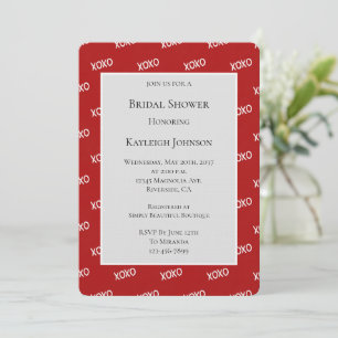 Invitation Mariage XOXO Fête de mariage