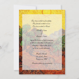 Invitation mariages religions, Vincent van Gogh Oliviers