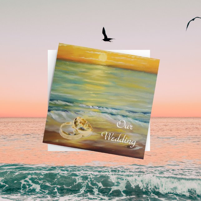 Invitation Mariages sur la plage au coucher du soleil (Créateur téléchargé)