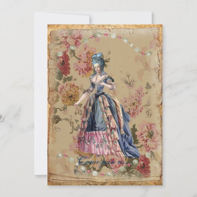 Invitation Marie à l'invitation bleue (Devant)