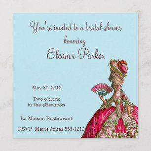 Invitation Marie Antoinette Bridal Shower