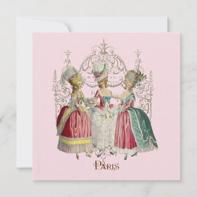 Invitation Marie-Antoinette en attente (Devant)