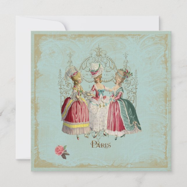 Invitation Marie-Antoinette en attente (Devant)