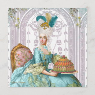 Invitation Marie Antoinette Laissez-les manger du gâteau
