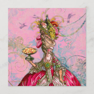 Invitation Marie Antoinette Qu'ils mangent de la brioche