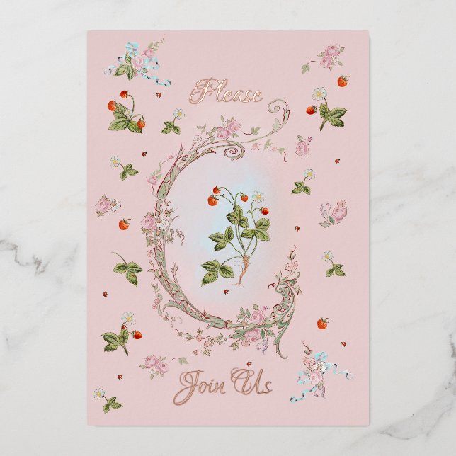 Invitation Marie Antoinette Versailles Baroque (Recto)