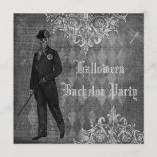 Invitation Marié Halloween gothique chic décontracté enterrem