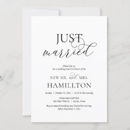 Invitation Marié, mariage de poste Brunch Elopement, Marine 