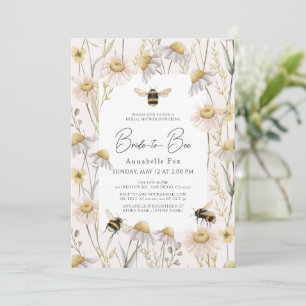 Invitation Mariée à Bee Chamomile Fête des mariées rose