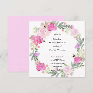 Invitation mariée à être verte élégante douche nuptiale