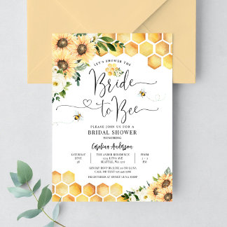 Invitation Mariée à l'abeille Rustique Mariage Couple Shower