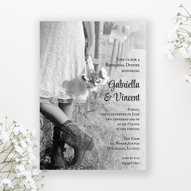 Invitation Mariée, Bottes Cowboy, Dîner de répétition des tou (Créateur téléchargé)